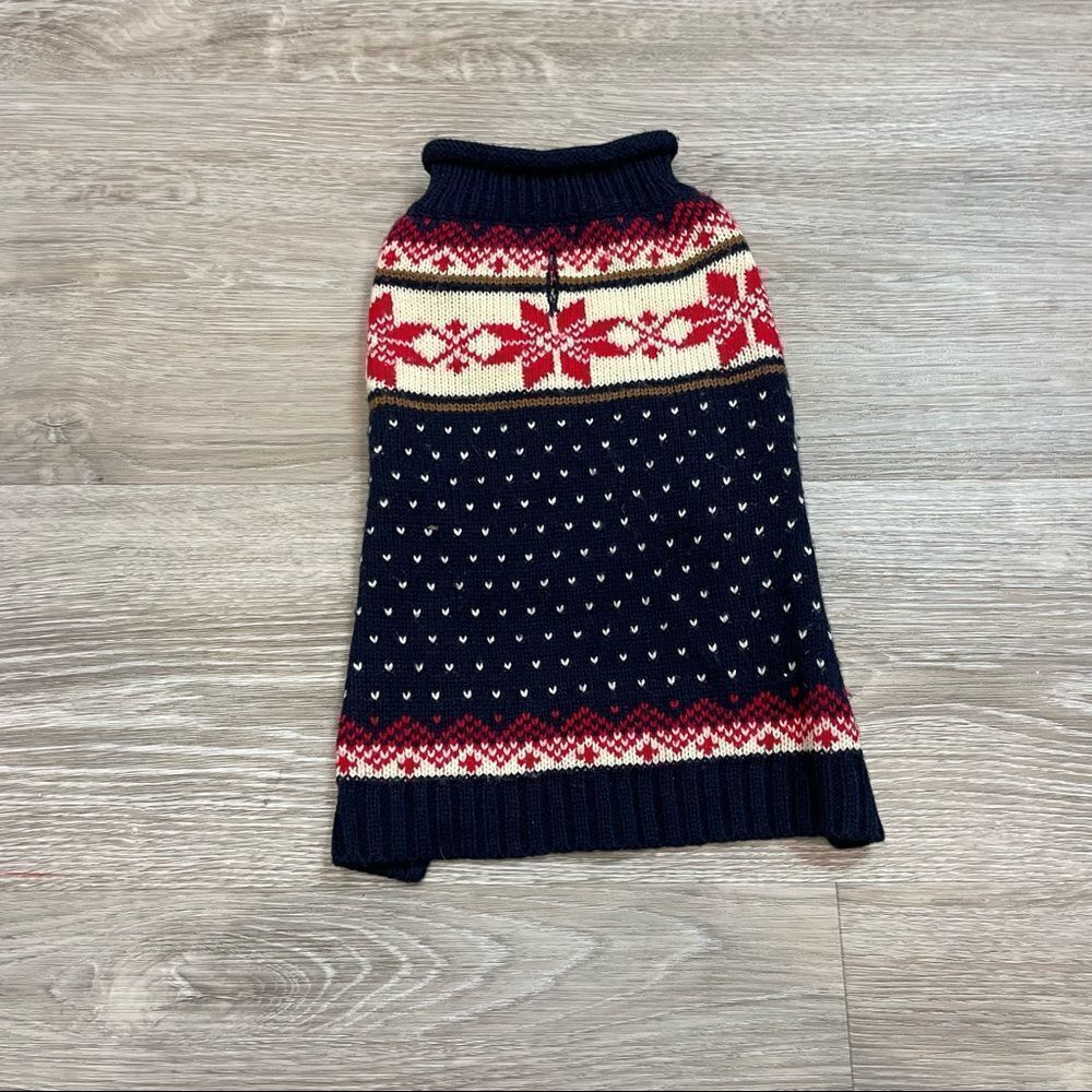 Fabdog Fair isle Stag Sweater Hollidays Christmas Sweater Outwear for small dog